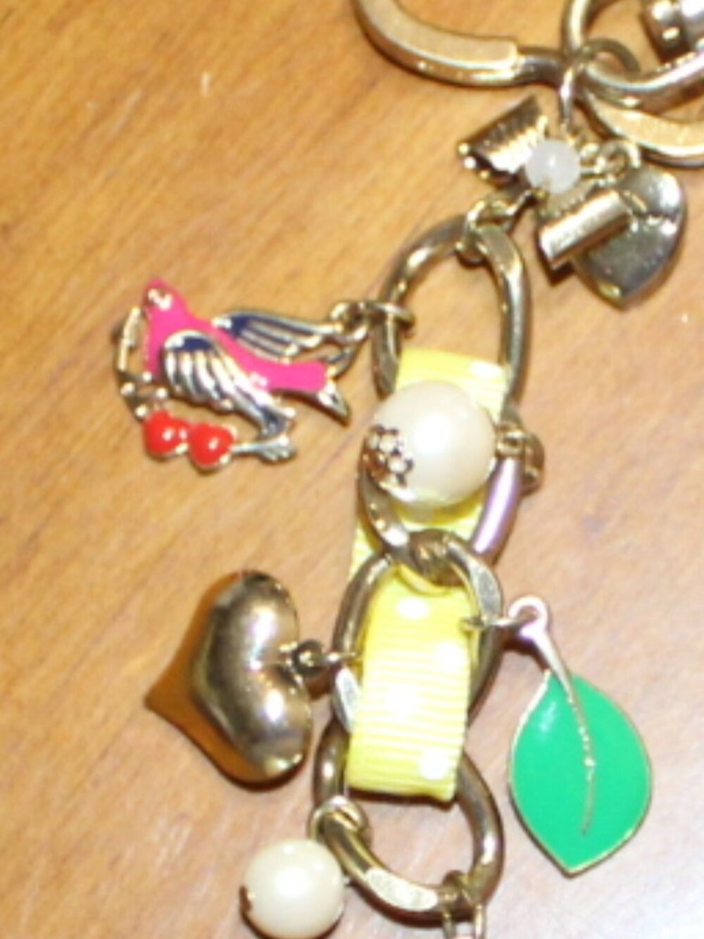 NWOT Betsey Johnson Floral ladybug bag charm/ key chain  FUN! - Picture 6 of 9